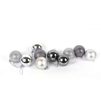 35Pk Baubles Silver 35X55Mm