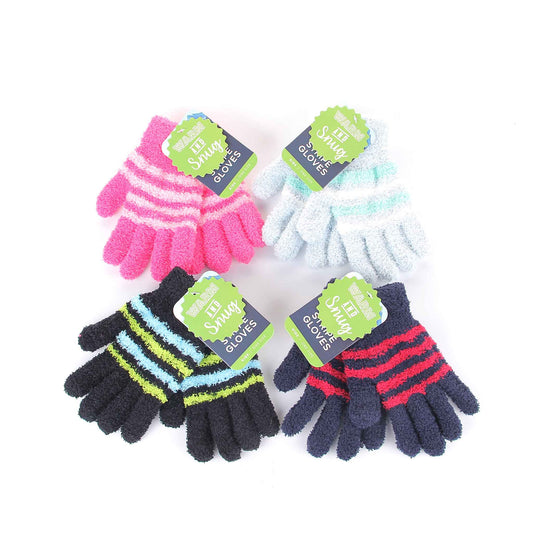 Kids Cosy Stripe Gloves