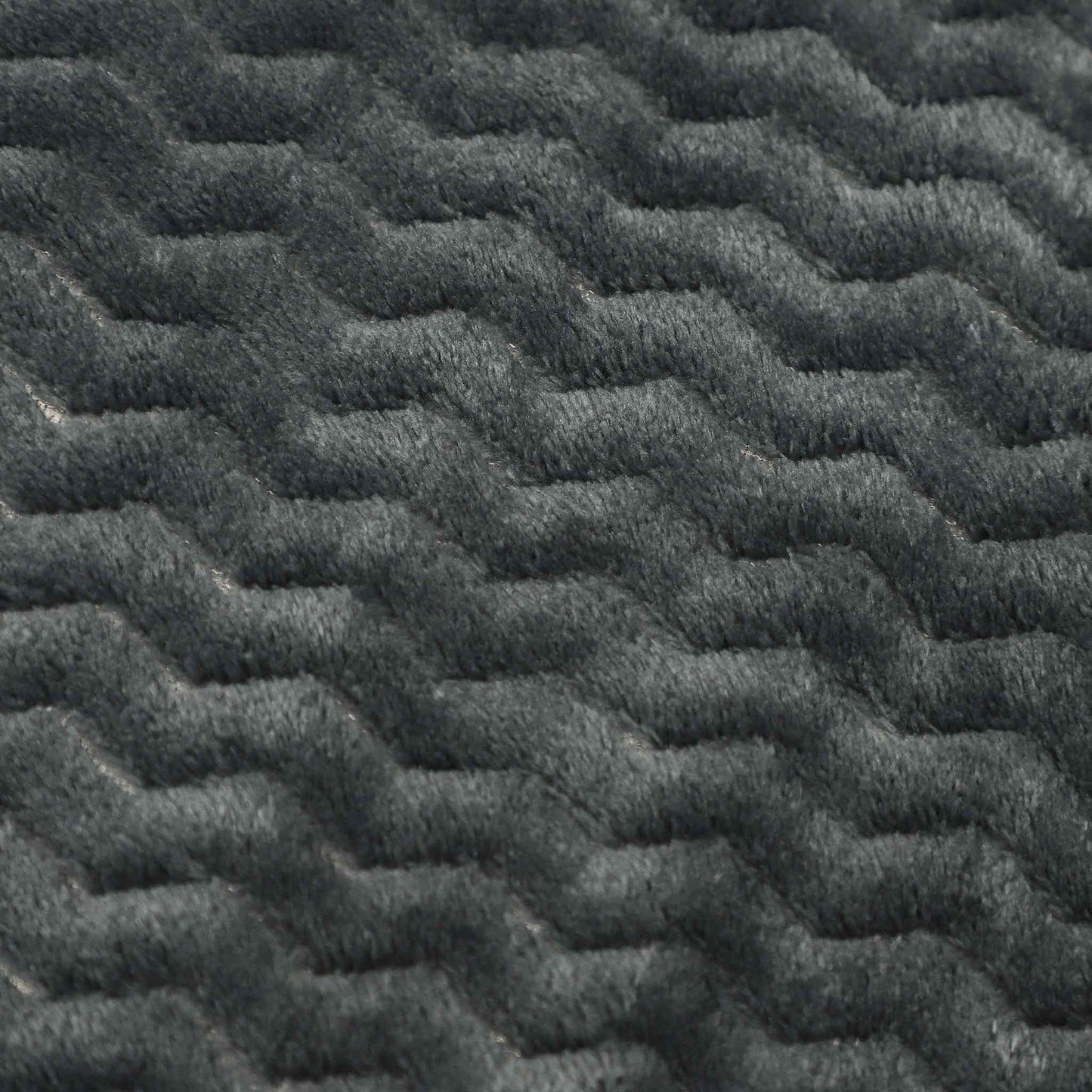 Jacquard Flannel Sherpa Throw 130X160cm Charcoal
