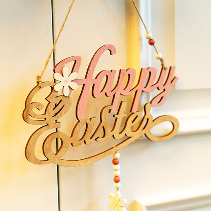 Happy Easter Wooden Sign