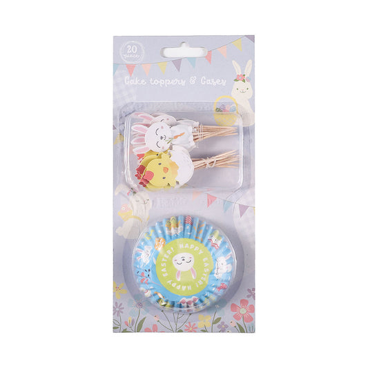 Cake Toppers & Cases Set 20Pc