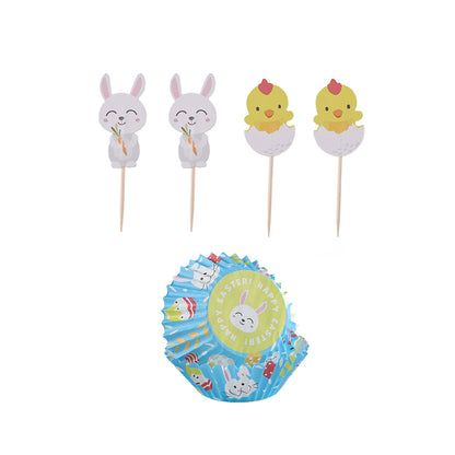 Cake Toppers & Cases Set 20Pc