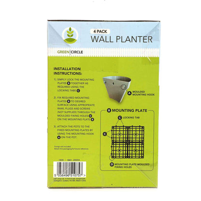 4 Pot Wall Planter