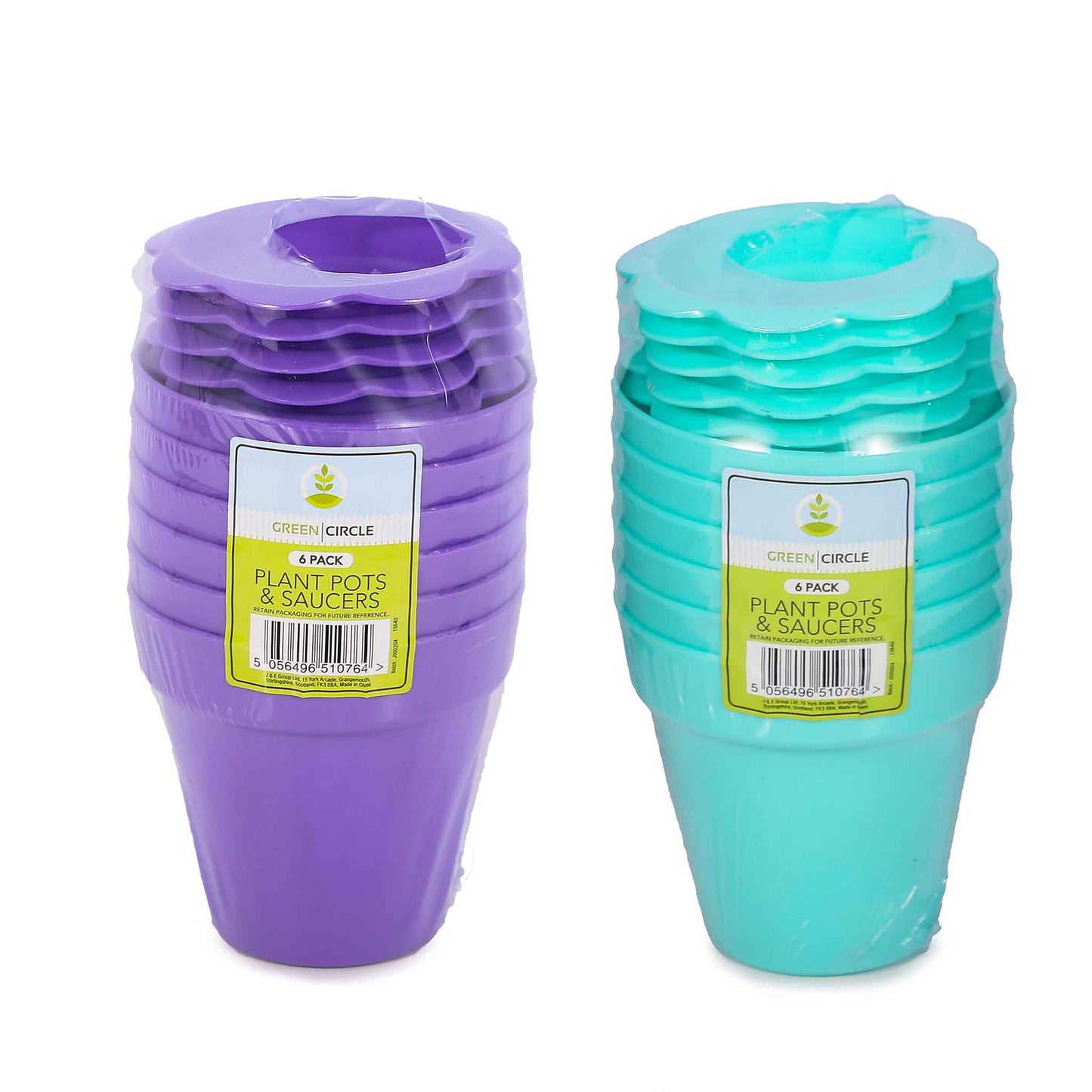 Pots And Flower Saucers 6PK