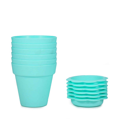 Pots And Flower Saucers 6PK