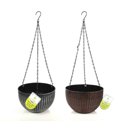 Metalic Effect Hanging Basket 9inch