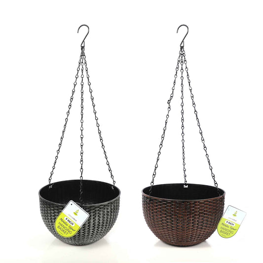 Metalic Effect Hanging Basket 9inch