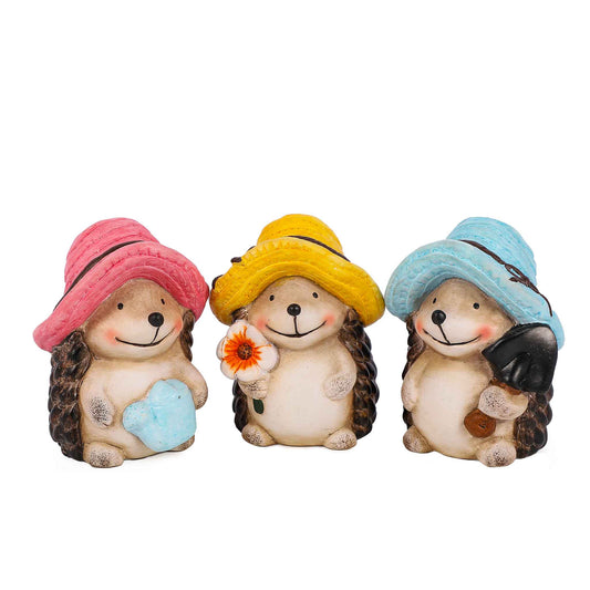 Hedgehog With Hat Garden Ornament