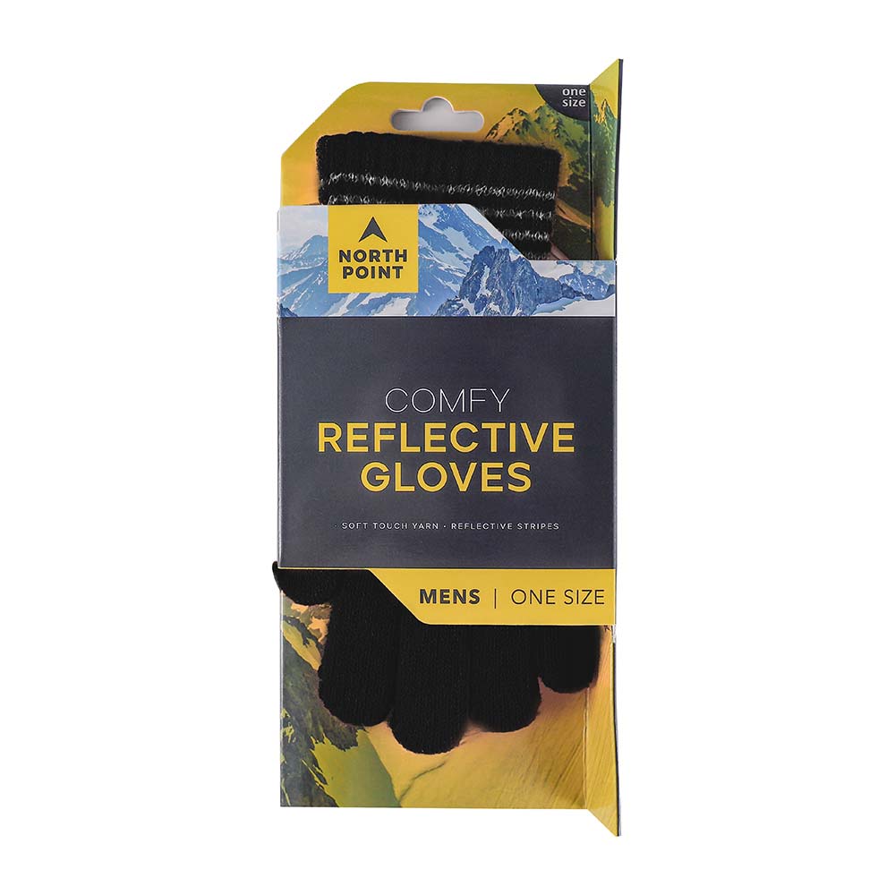 Mens Comfy Reflective Gloves