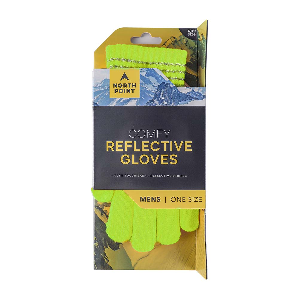 Mens Comfy Reflective Gloves