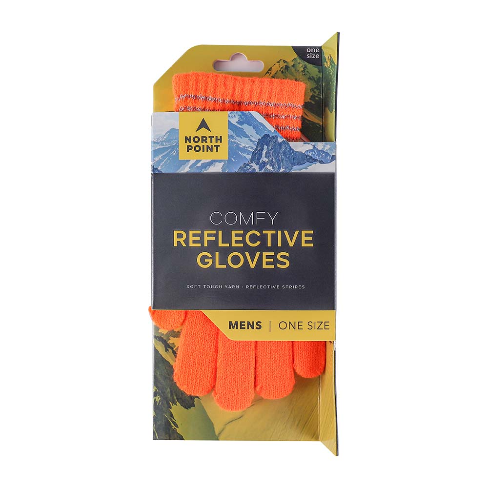 Mens Comfy Reflective Gloves