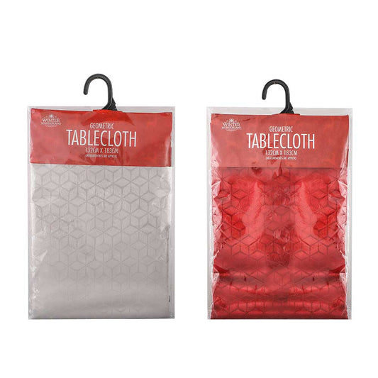 Xmas Geometric Tablecloth 132cmx183cm