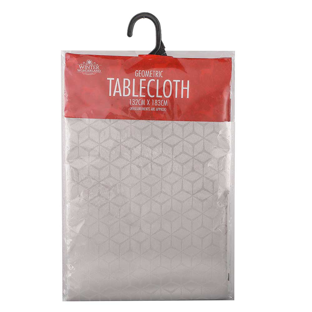 Xmas Geometric Tablecloth 132cmx183cm