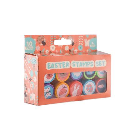 Easter Stamps Set 10Pk Orange Pack
