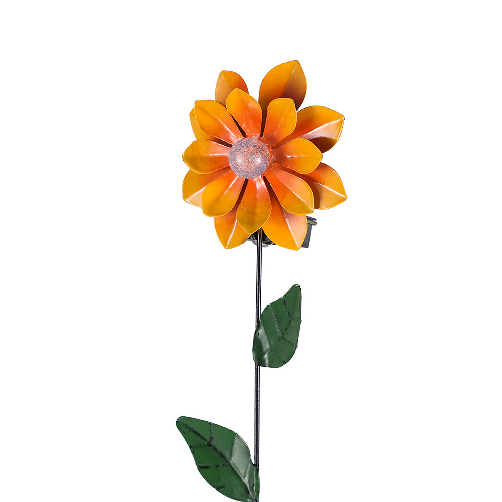Metal Solar Flowers Stake Light Assorted Colours