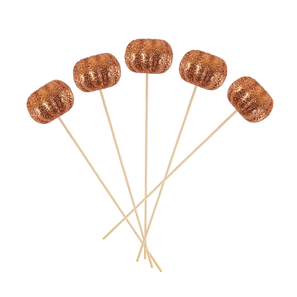 Halloween Pumkin Decorative Picks 5PK