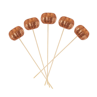 Halloween Pumkin Decorative Picks 5PK