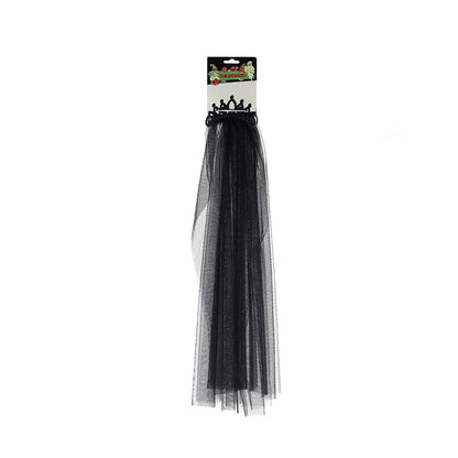 Halloween Headband With Veiled Tiara Diademe Voile 13.4X4.9X62.5Cm