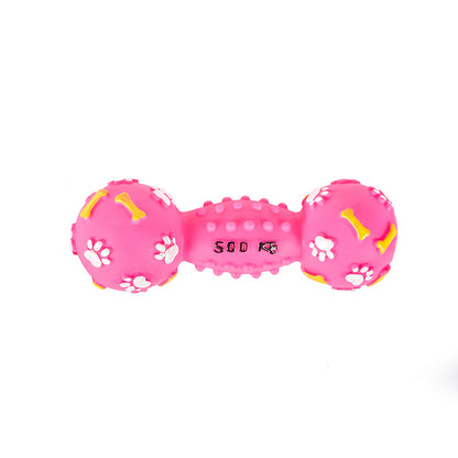 Dumbbell Squeaky Dog Toy