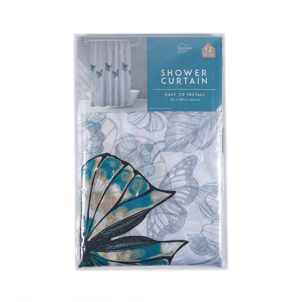 Flying Butterfly Shower Curtain 180cmx180cm