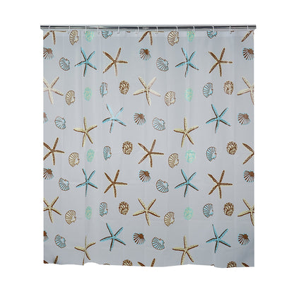 Starfish and Shell Peva Shower Curtain 180cmx180cm