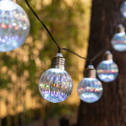 10Pc Globe Bulb Solar String Lights