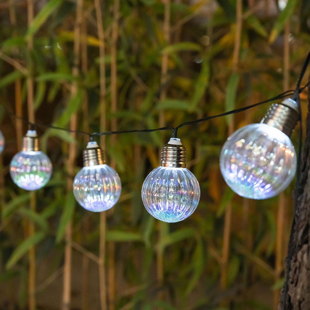 10Pc Globe Bulb Solar String Lights