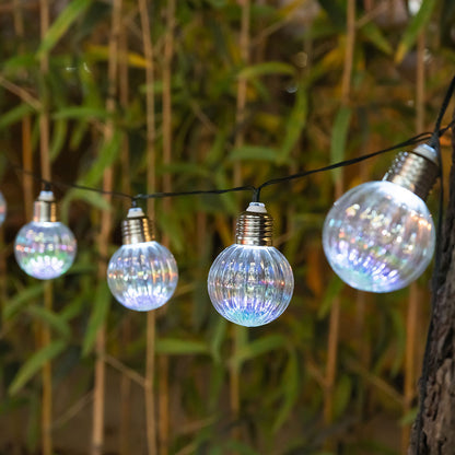 10Pc Globe Bulb Solar String Lights