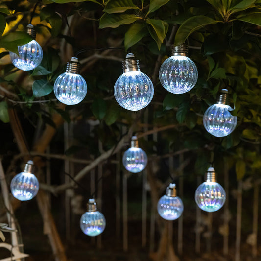10Pc Globe Bulb Solar String Lights