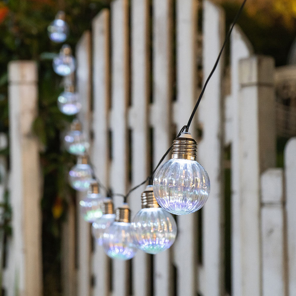 10Pc Globe Bulb Solar String Lights
