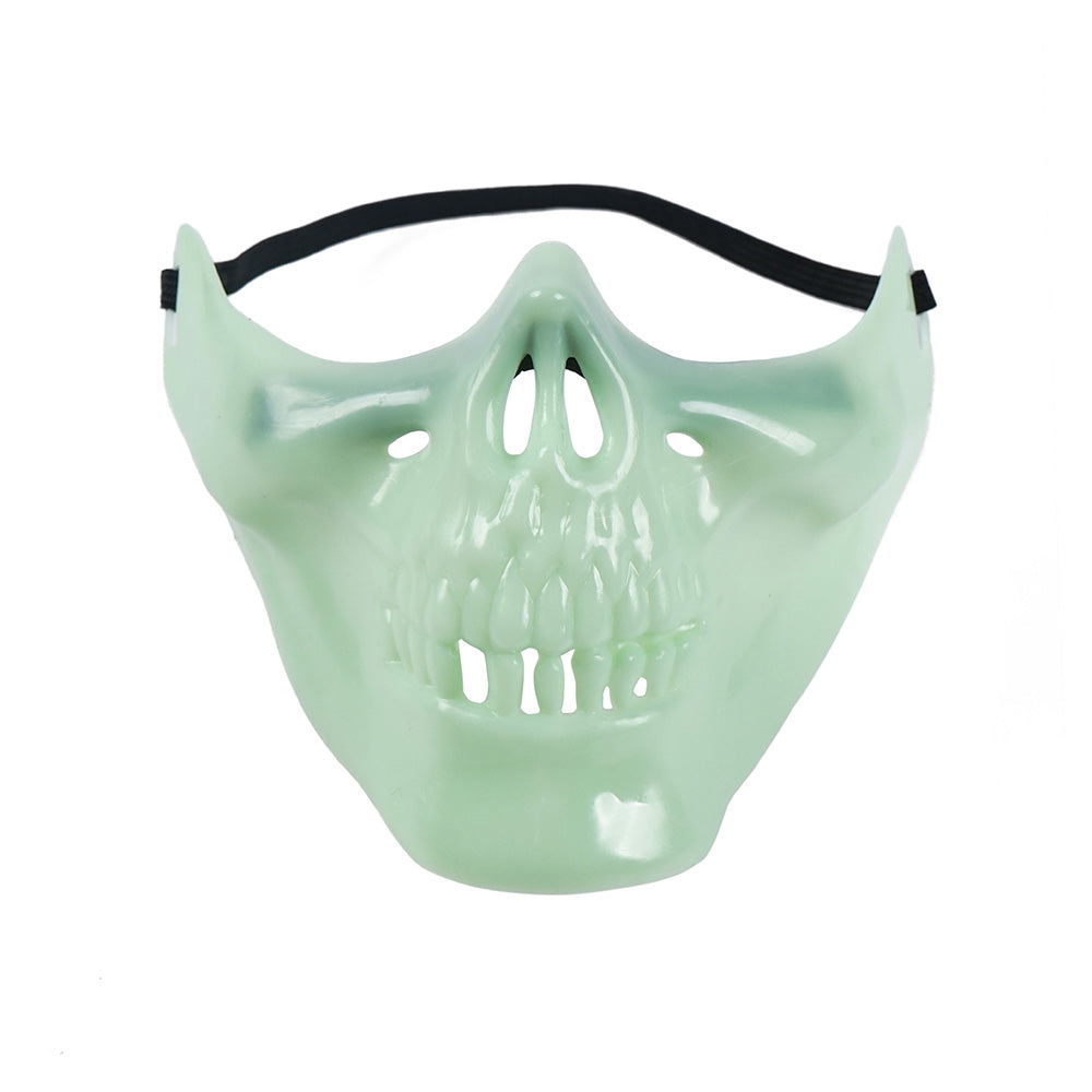 Glow-In-The Dark Half Skull Mask