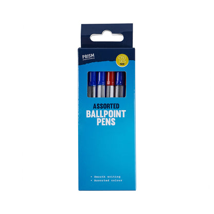Colour Assorted Ballpoint Pens 12PK