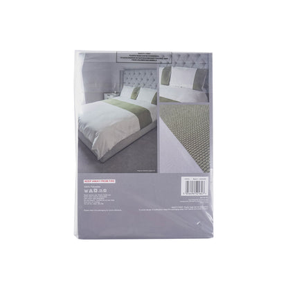 Natural Jacquard Lime Duvet Set Double Size