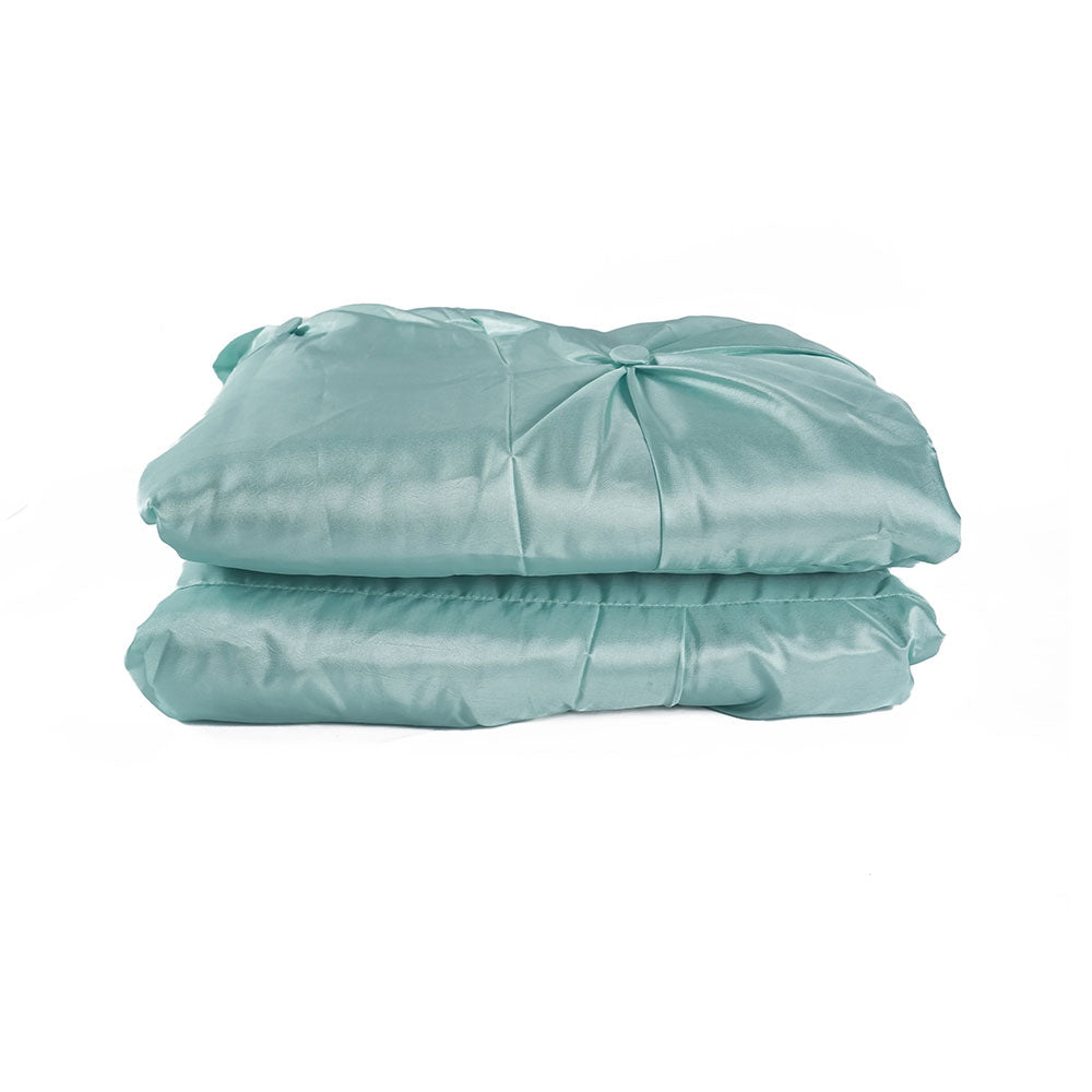 Buttoned Bedspread Teal 140x200cm