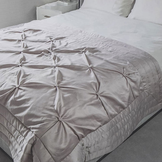 Buttoned Bedspread Natural 140X200Cm