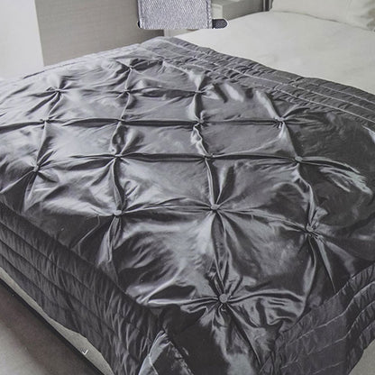 Buttoned Bedspread Charcoal 140X200Cm