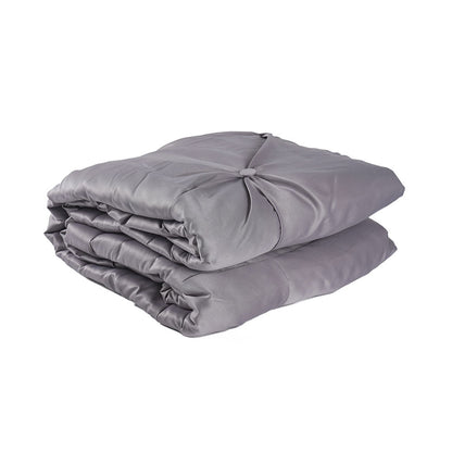 Buttoned Bedspread Silver Grey 140x200cm