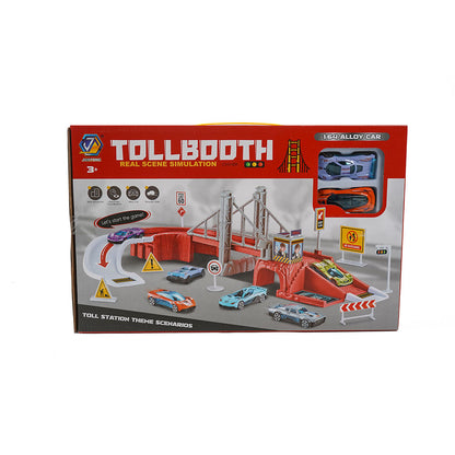 Tollbooth Real Scene Simulation Parking Garage Toys With 2 Cars