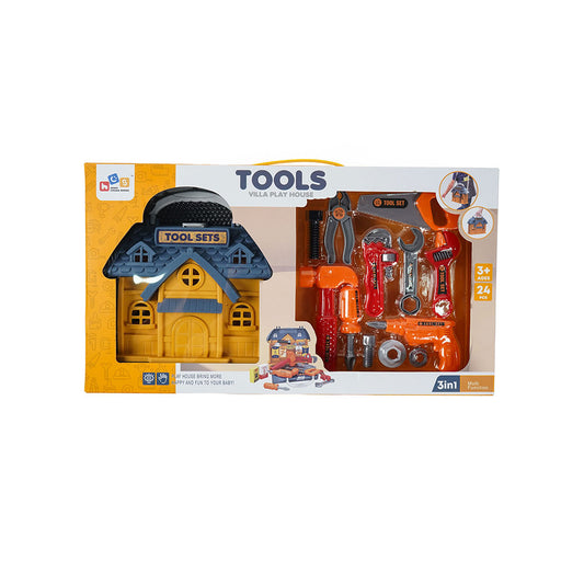 3 In 1 Tools Set Villa Play House 24Pieces