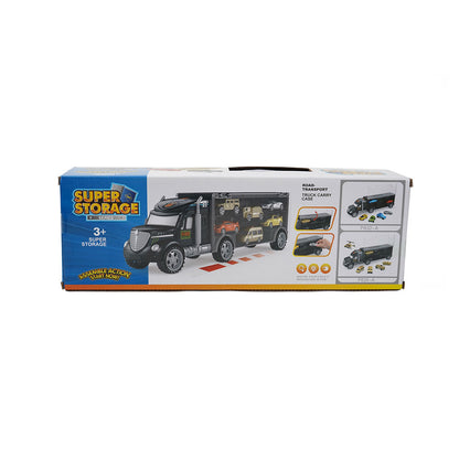 Car Transporter Storage Carrier Truck Toy With 6 Cars