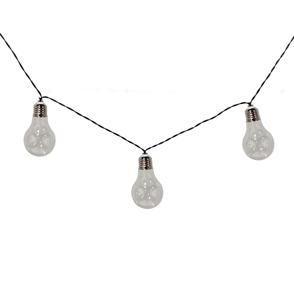 10 Solar LED Light Bulb String Lights