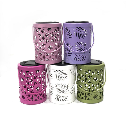 Solar Metal Cutout Lantern