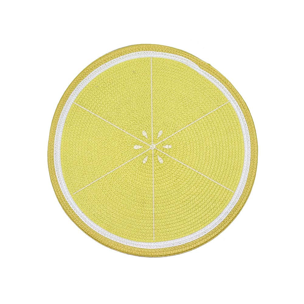 Round Lemon Placemat 2Pc