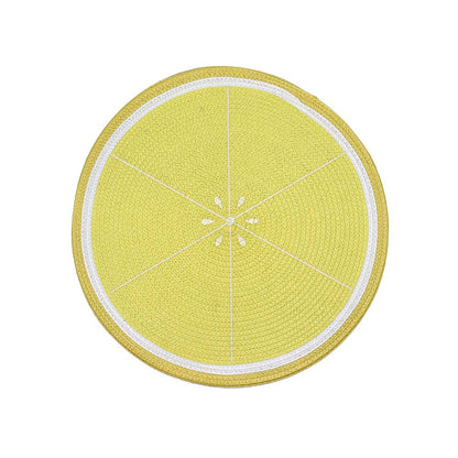 Round Lemon Placemat 2Pc