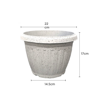 Plastic Plant Pot White 22Cm X 17Cm