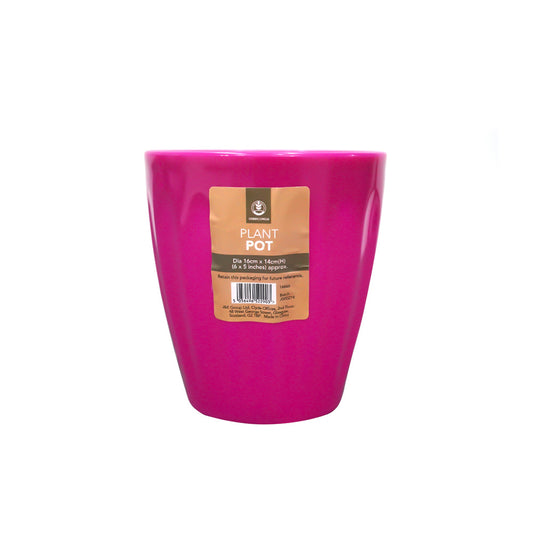 Plastic Pot Pink 13Cm X 14Cm