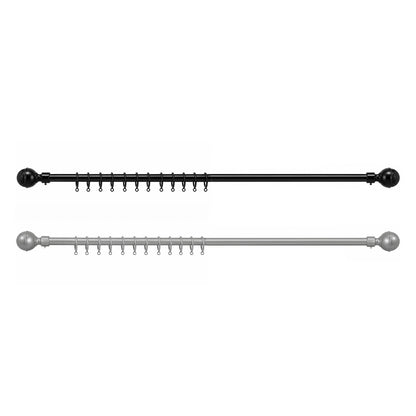 BALL COURTAIN POLE SILVER/BLACK