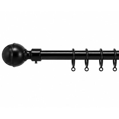 BALL COURTAIN POLE SILVER/BLACK