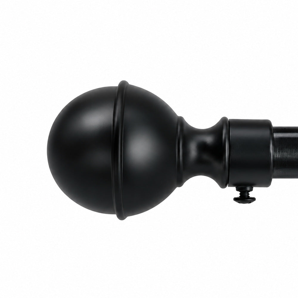 BALL COURTAIN POLE SILVER/BLACK