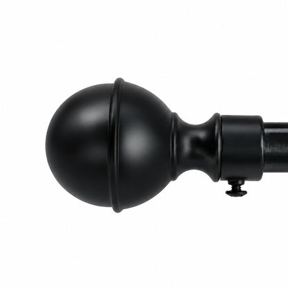 BALL COURTAIN POLE SILVER/BLACK